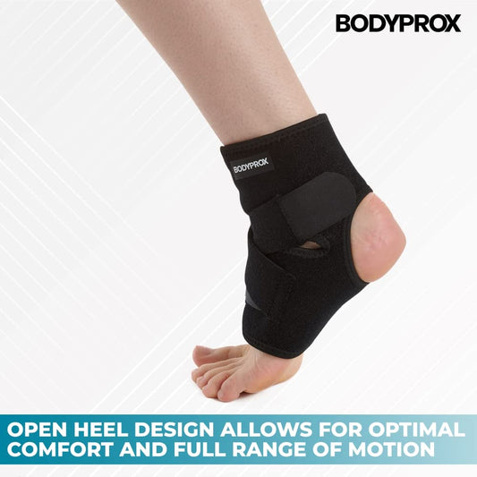 Kinstron Ankle Support Brace, Breathable Neoprene Sleeve, Adjustable Wrap!