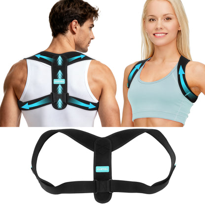 Kinstron Posture Corrector for Men and Women, Comfortable Upper and Back Brace, Adjustable Back Support for Back, Shoulder and Neck