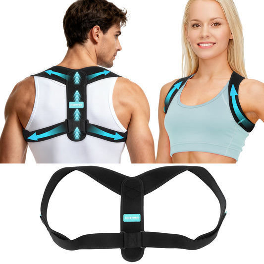 Kinstron Posture Corrector for Men and Women, Comfortable Upper and Back Brace, Adjustable Back Support for Back, Shoulder and Neck