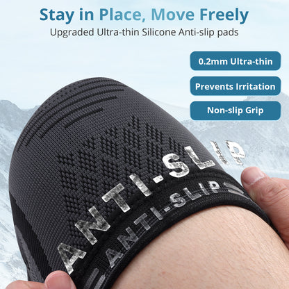 Kinstron 2 Pack Compression Knee Brace for Men & Women – Breathable Non-Slip Knee Support Sleeve for Running, Hiking, Workout, Weightlifting, Sports, Arthritis, Knee Pain Relief & Recovery – Premium Latex-Free for Sensitive Skin