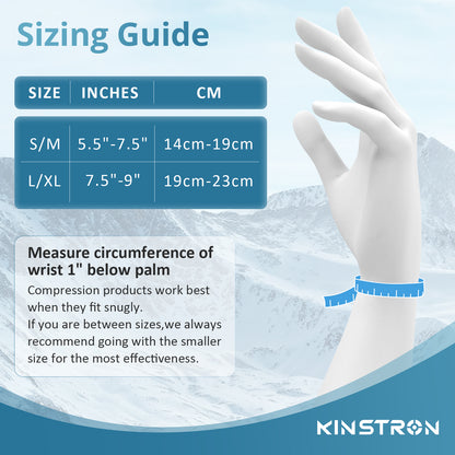 Kinstron Carpal Tunnel Wrist Brace for Night & Day Support with Metal Splint–Adjustable Extended Lightweight Hand and Wrist support for Sprains, Tendonitis, Arthritis & Injury Support Pain Relief for Men Women