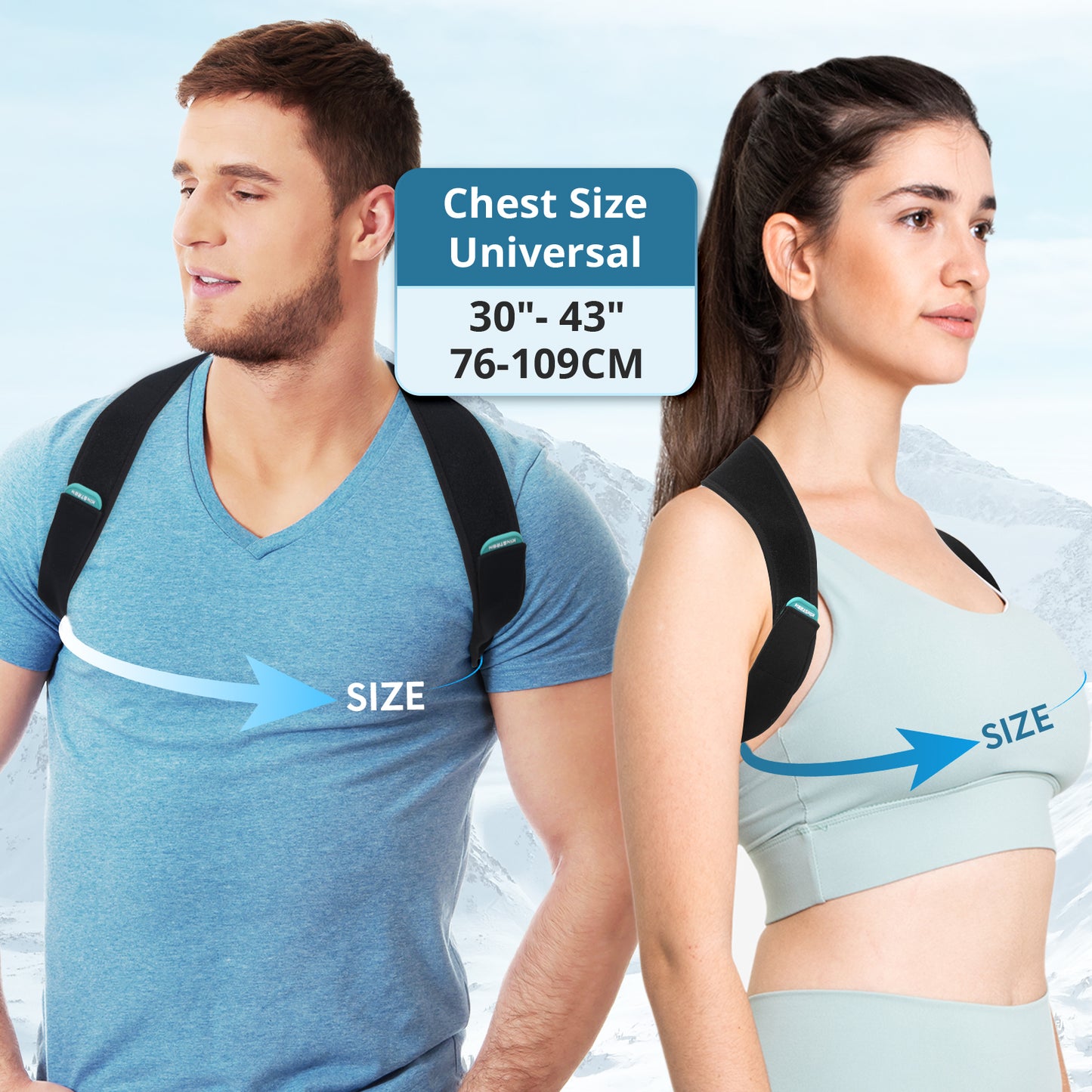 Kinstron Posture Corrector for Men and Women, Comfortable Upper and Back Brace, Adjustable Back Support for Back, Shoulder and Neck