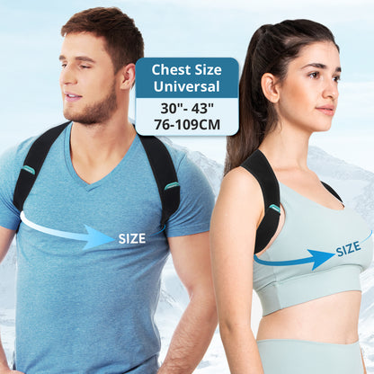 Kinstron Posture Corrector for Men and Women, Comfortable Upper and Back Brace, Adjustable Back Support for Back, Shoulder and Neck