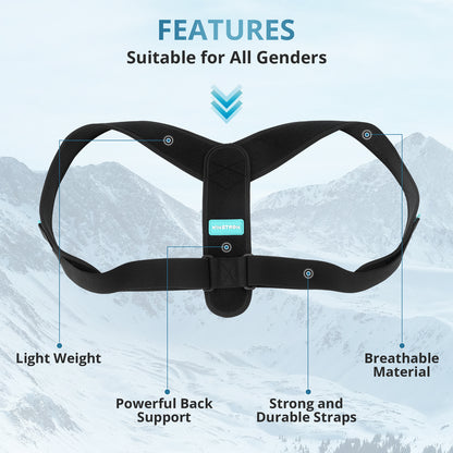 Kinstron Posture Corrector for Men and Women, Comfortable Upper and Back Brace, Adjustable Back Support for Back, Shoulder and Neck