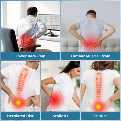 Kinstron Lumbar Support Back Brace with Adjustable Compression Straps – Breathable Mesh, Memory-Aluminum Stays & Removable Pad – Ergonomic Lower Back Support Belt for Work, Fitness & Daily Pain Relief