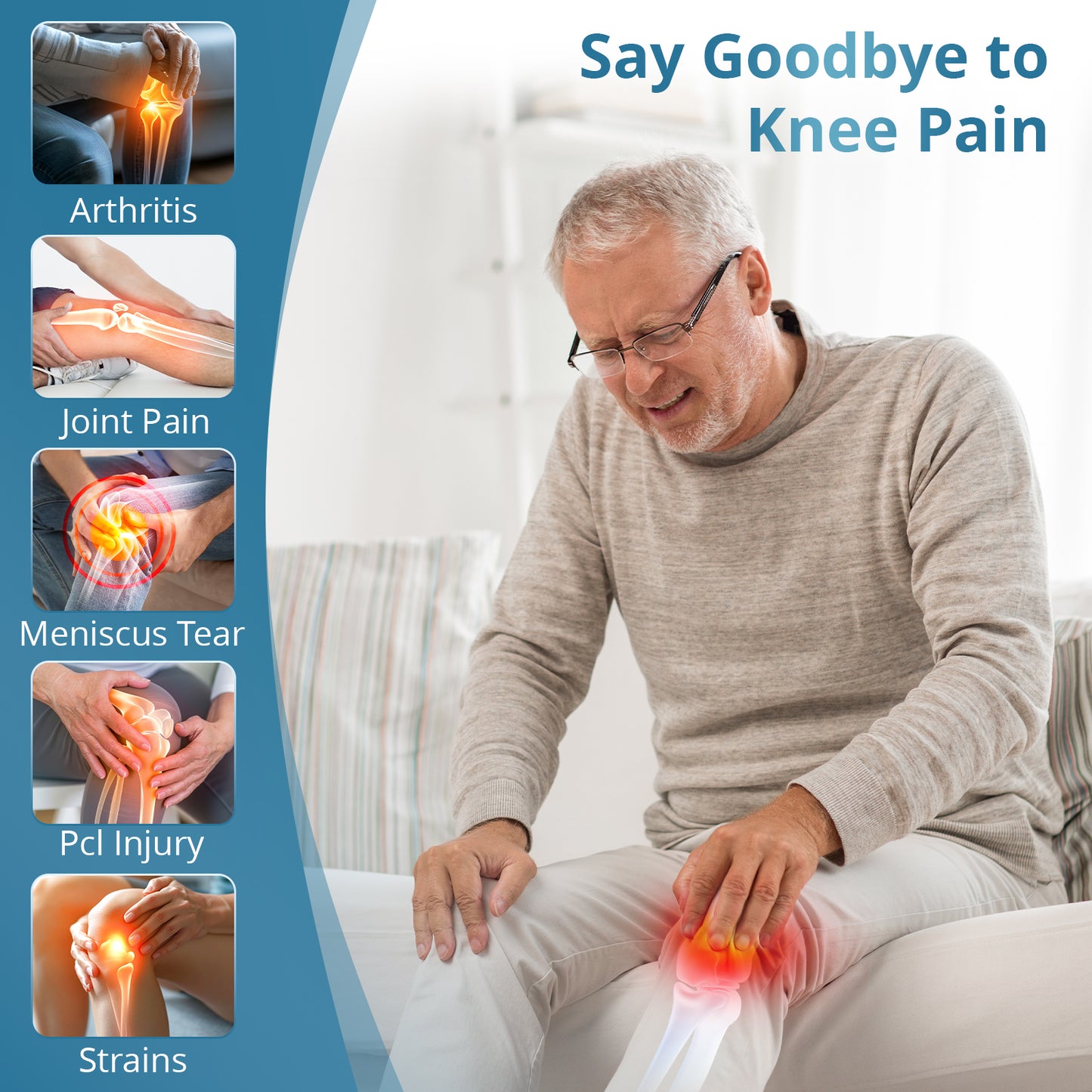 Kinstron 2 Pack Compression Knee Brace for Men & Women – Breathable Non-Slip Knee Support Sleeve for Running, Hiking, Workout, Weightlifting, Sports, Arthritis, Knee Pain Relief & Recovery – Premium Latex-Free for Sensitive Skin