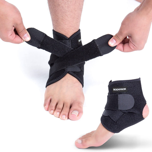 Kinstron Ankle Support Brace, Breathable Neoprene Sleeve, Adjustable Wrap!