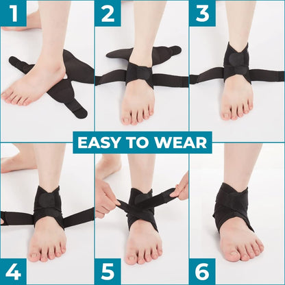 Kinstron Ankle Support Brace, Breathable Neoprene Sleeve, Adjustable Wrap!