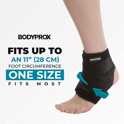 Kinstron Ankle Support Brace, Breathable Neoprene Sleeve, Adjustable Wrap!